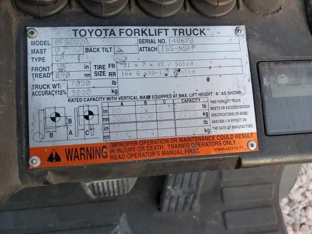 2013 Toyota Forklift 8FGCU25