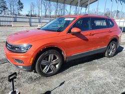 Salvage cars for sale at Spartanburg, SC auction: 2018 Volkswagen Tiguan SEL Premium