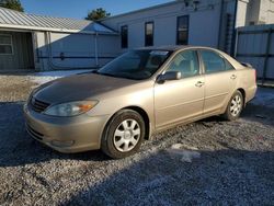 Salvage cars for sale at Prairie Grove, AR auction: 2002 Toyota Camry LE