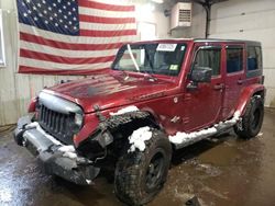 Salvage cars for sale at Lyman, ME auction: 2013 Jeep Wrangler Unlimited Sport