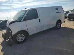 Salvage trucks for sale at Andrews, TX auction: 2021 Chevrolet Express G2500