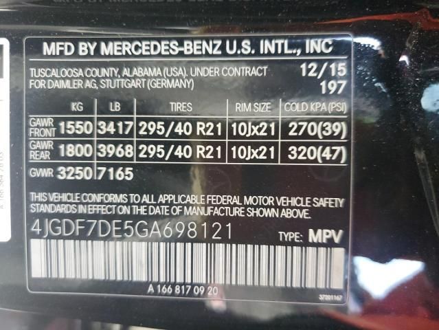 2016 Mercedes-Benz GL 550 4matic