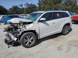 Salvage cars for sale at Ocala, FL auction: 2015 Toyota Highlander XLE