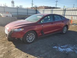 Salvage cars for sale at Chicago Heights, IL auction: 2016 Ford Fusion S