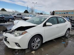 Salvage cars for sale at Littleton, CO auction: 2016 Toyota Corolla ECO