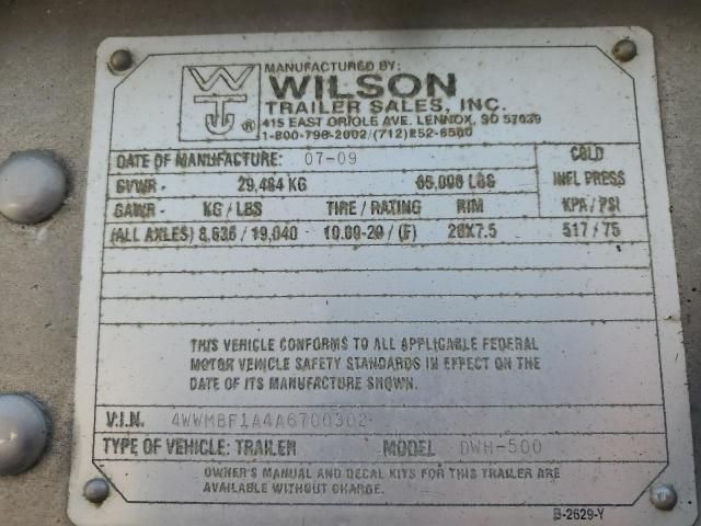 2010 Wilson Semitailer