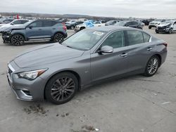 Salvage cars for sale at Grand Prairie, TX auction: 2018 Infiniti Q50 Luxe