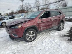 Salvage cars for sale at New Britain, CT auction: 2020 Jeep Cherokee Limited