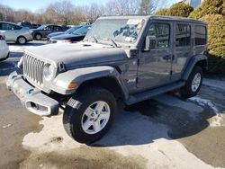 Salvage cars for sale at North Billerica, MA auction: 2023 Jeep Wrangler Sahara 4XE