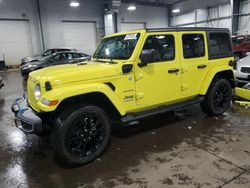 Salvage cars for sale at Ham Lake, MN auction: 2022 Jeep Wrangler Unlimited Sahara 4XE