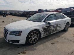 Salvage cars for sale at Grand Prairie, TX auction: 2013 Audi A8 L Quattro