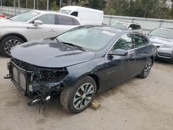 Salvage cars for sale at Savannah, GA auction: 2019 Chevrolet Malibu LT