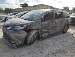 Salvage vehicles for parts for sale at auction: 2021 Toyota Sienna XLE