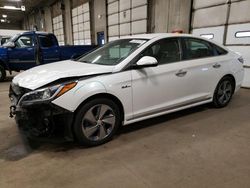 Salvage cars for sale from Copart Blaine, MN: 2017 Hyundai Sonata Hybrid