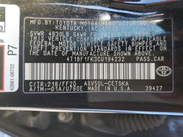 2012 Toyota Camry Base