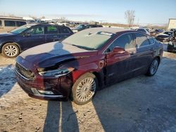 Salvage cars for sale at Kansas City, KS auction: 2017 Ford Fusion Titanium Phev