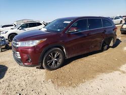 Vehiculos salvage en venta de Copart Amarillo, TX: 2017 Toyota Highlander LE