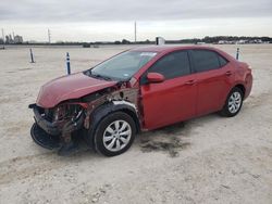 Salvage cars for sale at New Braunfels, TX auction: 2016 Toyota Corolla L