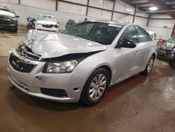 Salvage cars for sale at Lansing, MI auction: 2011 Chevrolet Cruze LS