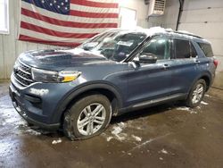 Salvage cars for sale at Lyman, ME auction: 2021 Ford Explorer XLT