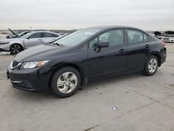 Salvage cars for sale at Grand Prairie, TX auction: 2013 Honda Civic LX