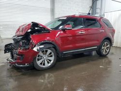 Salvage cars for sale at Ham Lake, MN auction: 2018 Ford Explorer Limited