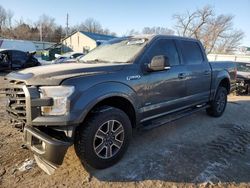 Salvage trucks for sale at Wichita, KS auction: 2015 Ford F150 Supercrew