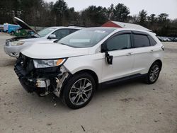 Salvage cars for sale at Mendon, MA auction: 2017 Ford Edge Titanium