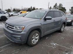 Salvage cars for sale at auction: 2018 Volkswagen Atlas SE