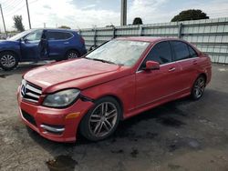 Salvage cars for sale at Miami, FL auction: 2014 Mercedes-Benz C 250