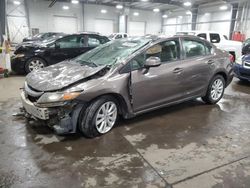 Salvage cars for sale at Ham Lake, MN auction: 2012 Honda Civic EX