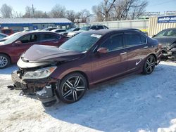 Salvage cars for sale at Wichita, KS auction: 2016 Honda Accord Sport