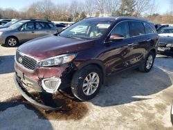 Salvage cars for sale at North Billerica, MA auction: 2017 KIA Sorento LX