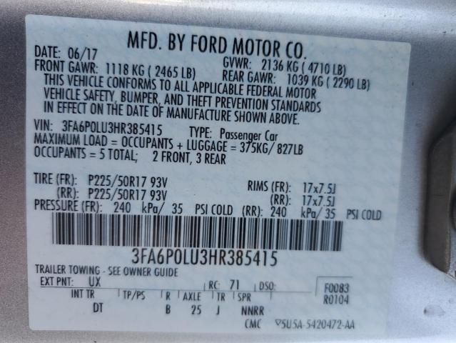 2017 Ford Fusion SE Hybrid