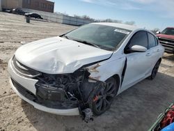 Salvage cars for sale at Kansas City, KS auction: 2015 Chrysler 200 S