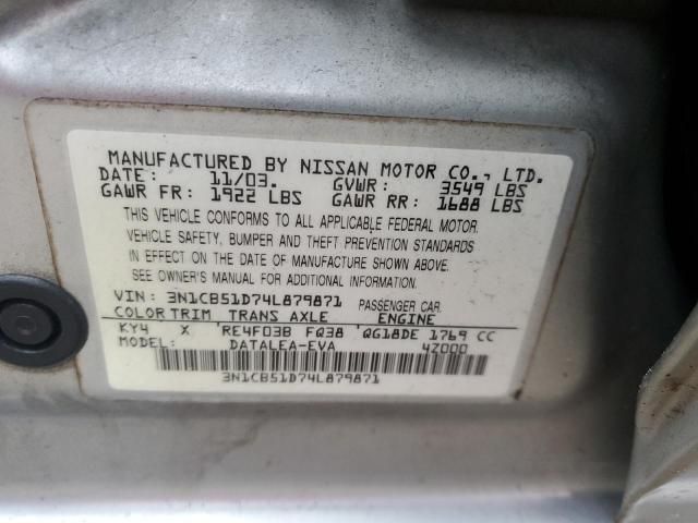 2004 Nissan Sentra 1.8