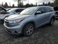 Toyota Highlander salvage cars for sale: 2015 Toyota Highlander XLE