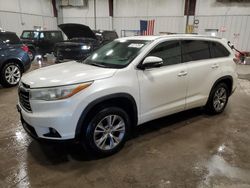 Salvage cars for sale at Franklin, WI auction: 2015 Toyota Highlander XLE