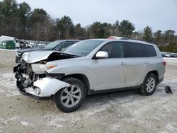 Salvage cars for sale at Mendon, MA auction: 2013 Toyota Highlander Base