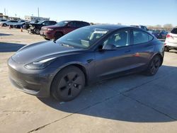 Salvage cars for sale at Grand Prairie, TX auction: 2023 Tesla Model 3