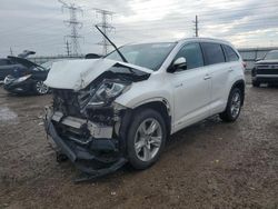 Salvage cars for sale at Elgin, IL auction: 2019 Toyota Highlander Hybrid Limited