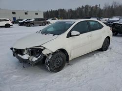 Salvage cars for sale at Cookstown, ON auction: 2015 Toyota Corolla L