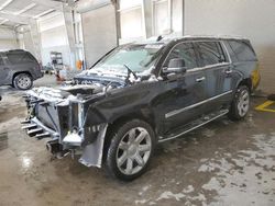 Salvage cars for sale at Kansas City, KS auction: 2017 Cadillac Escalade ESV Luxury