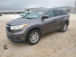 Salvage cars for sale from Copart San Antonio, TX: 2014 Toyota Highlander LE