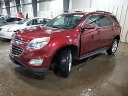 Salvage cars for sale from Copart Ham Lake, MN: 2016 Chevrolet Equinox LT