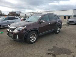 Salvage cars for sale at New Britain, CT auction: 2015 KIA Sorento LX