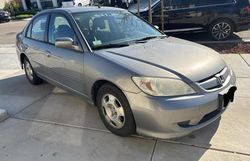 Honda salvage cars for sale: 2005 Honda Civic Hybrid