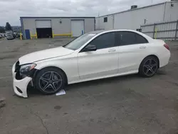 Salvage cars for sale at Vallejo, CA auction: 2018 Mercedes-Benz C300