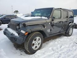 Jeep salvage cars for sale: 2021 Jeep Wrangler Unlimited Sport