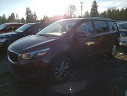 Salvage cars for sale at Graham, WA auction: 2016 KIA Sedona LX